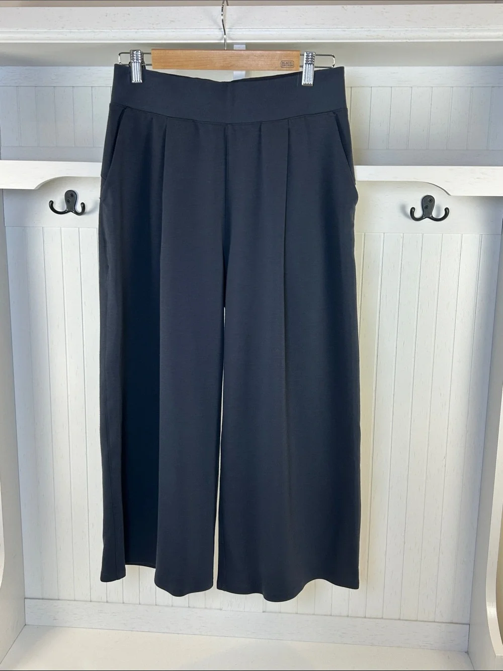 Lululemon Wide Leg Crop Pants Blue Gray Pull On Size 8